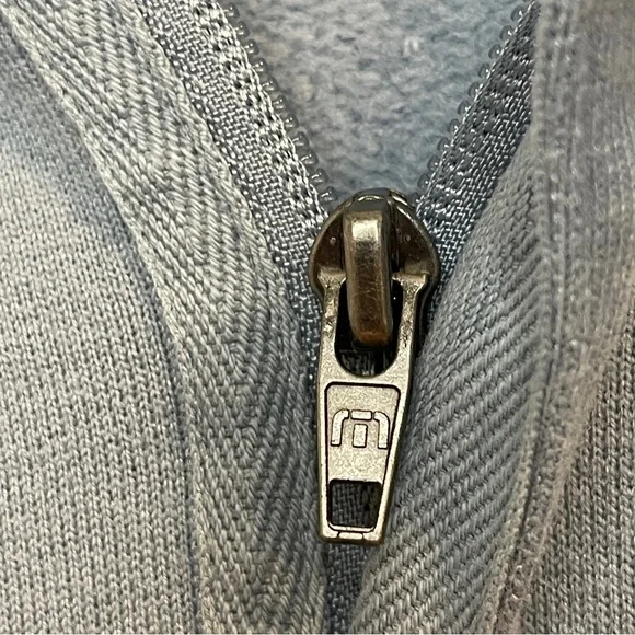 Travis Mathew Light Blue Cloud Quarter Zip Crewneck Sweater